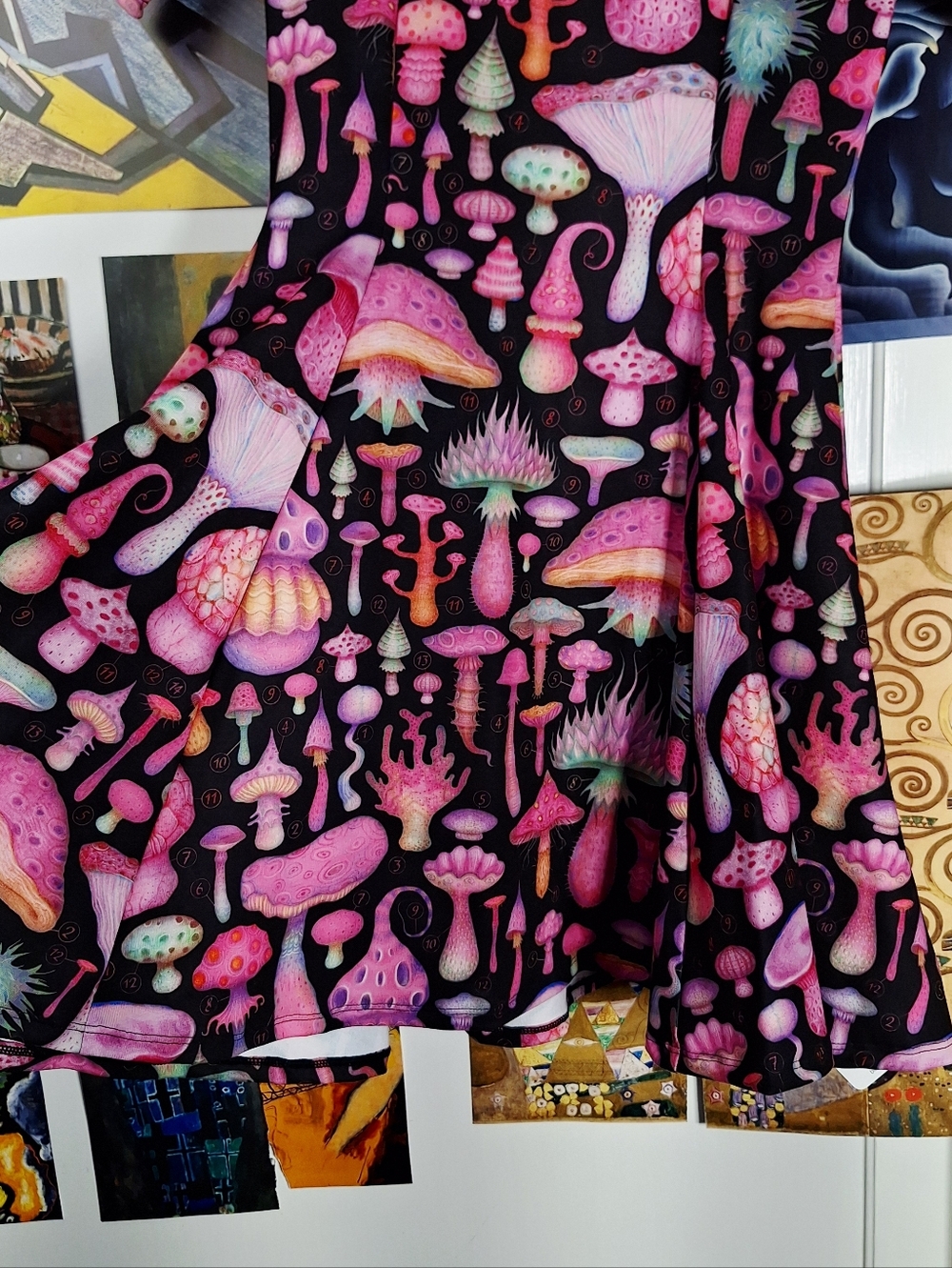 NEW Black Milk Fungirl BlackLongline Evil Tee Dress Size XS Pink Mushrooms - Picture 5 of 7